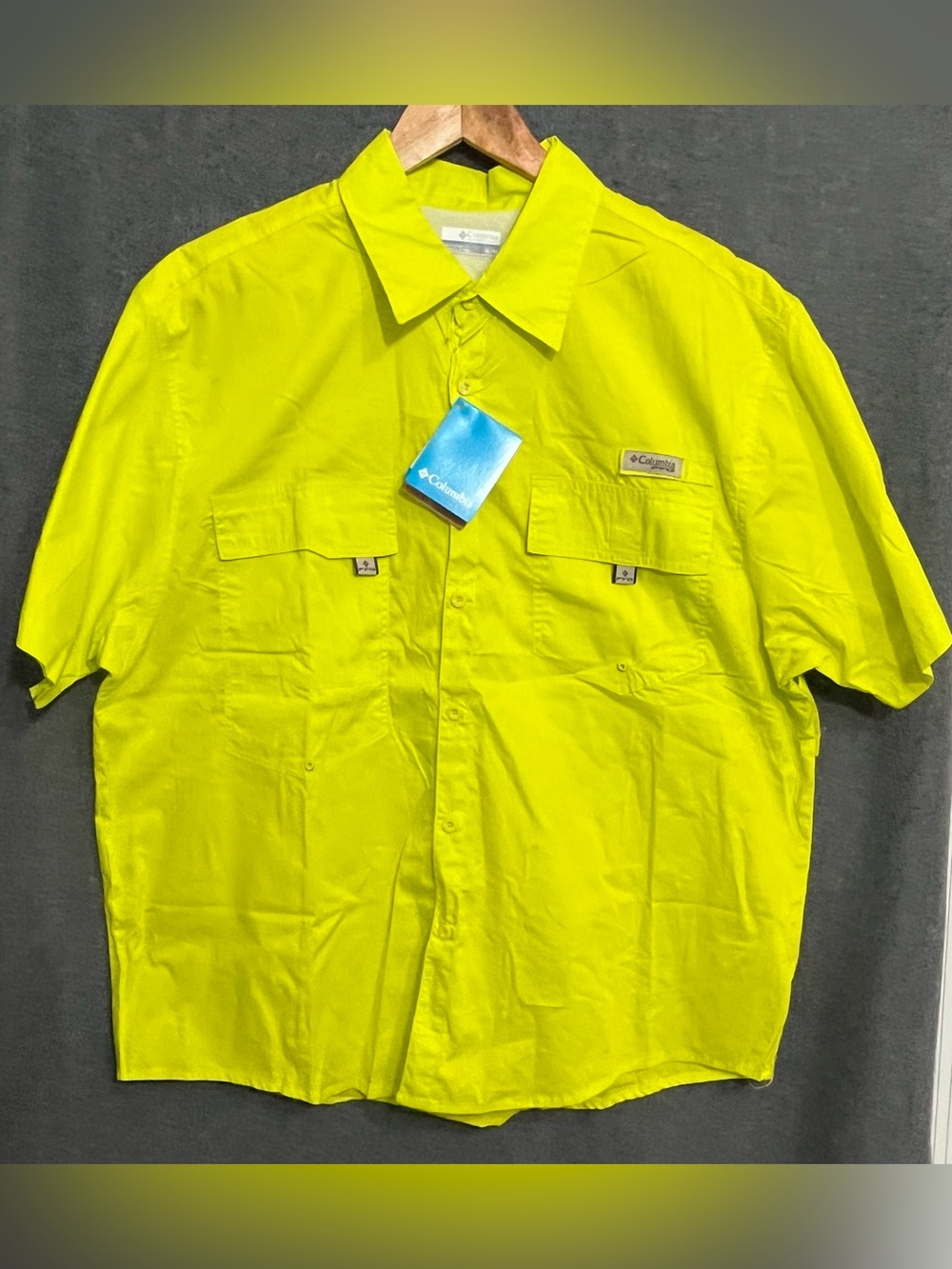 Columbia Omni-Shade Short-Sleeve Button Down Shirt XL NWT!!
